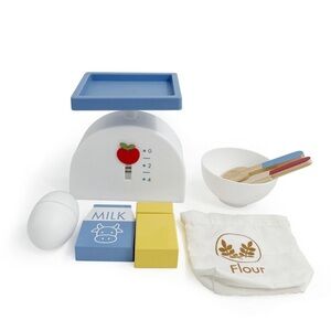 Target Bullseye Playground Baking Blue & White 10 pc Play Set w/food scale, New